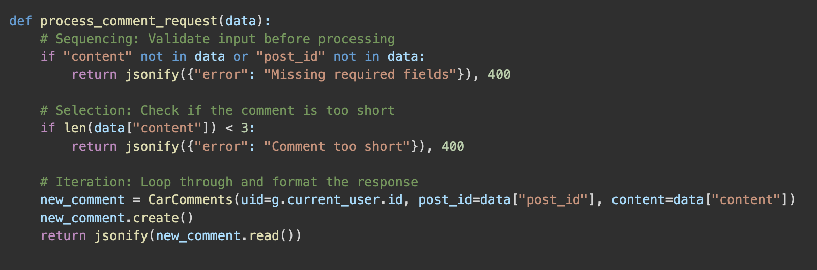 POST API Endpoint Screenshot